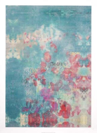 Embellished Teal Rose Garden I