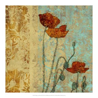 Poppies and Damask I