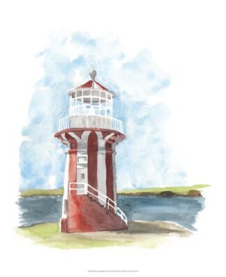 Watercolor Lighthouse III