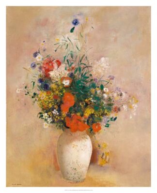 Vase of Flowers (Pink Background)