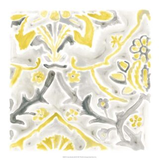 Citron Damask Tile II