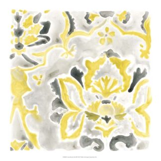 Citron Damask Tile III