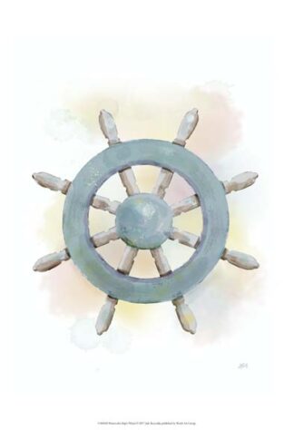 Watercolor Ship's Wheel
