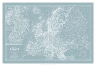 Map of Europe on Aqua