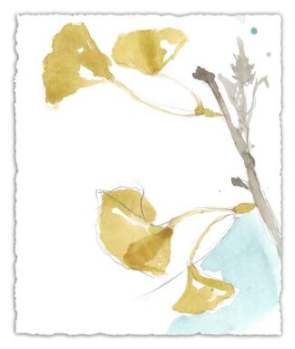 Ginkgo on Dusty Teal IV