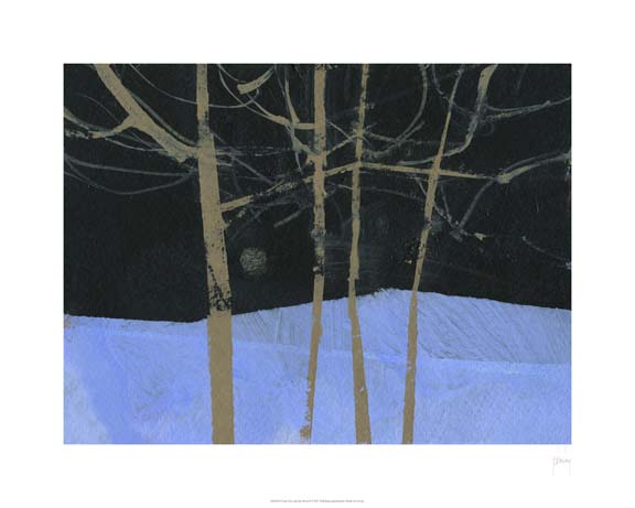 Four Trees and the Moon II