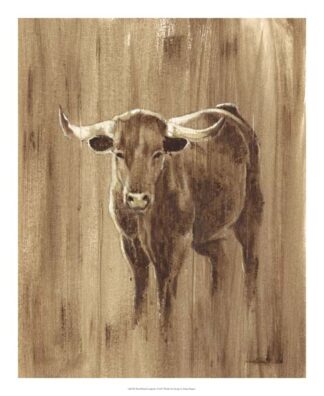 Wood Panel Longhorn