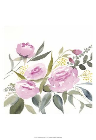 Rosebud Watercolor I