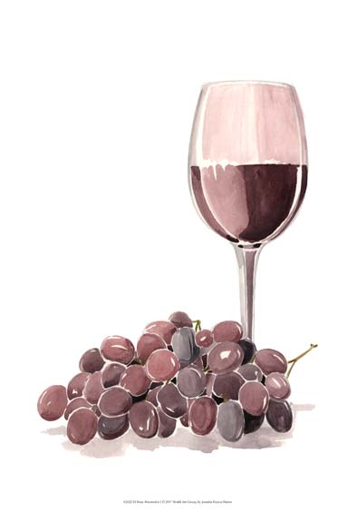 Wine Watercolor I
