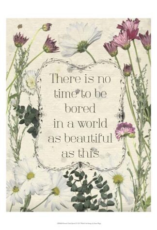 Pressed Floral Quote I