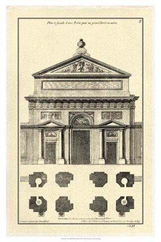 Crackled B & W Palace Facade I