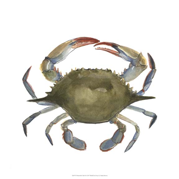 Watercolor Crab II