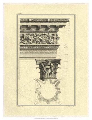 Crackled B&W Column and Cornice II