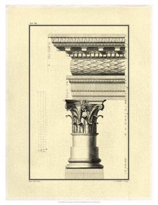 Crackled B&W Column and Cornice III