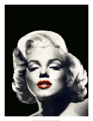 Red Lips Marilyn In Black