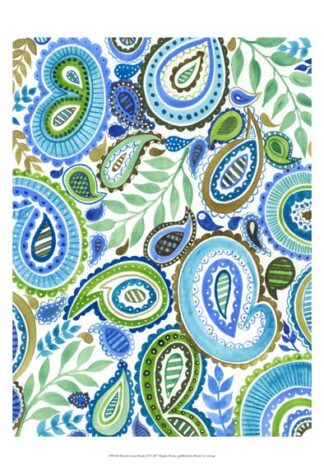 Blue & Green Paisley II