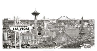 Vegas Skyline in B&W