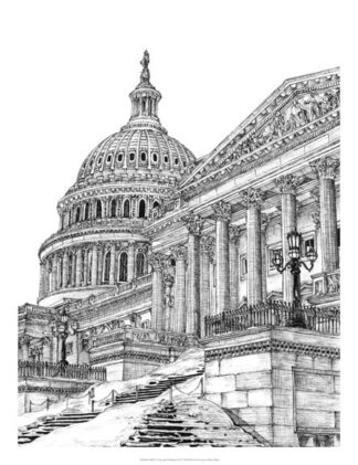 B&W Us Cityscape-Washington DC