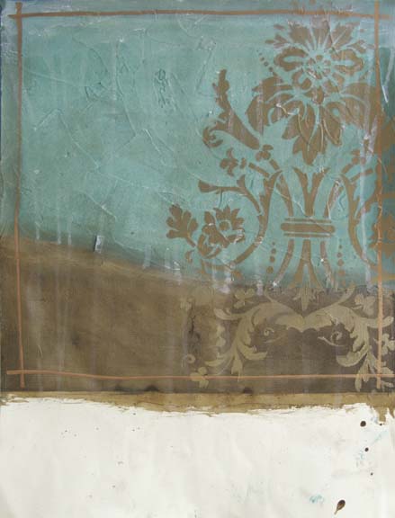 Teal & Bronze Abstract I