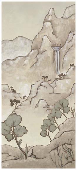 Non-Embellished Chinoiserie Landscape I