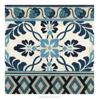 Non-Embellished Indigo Frieze I