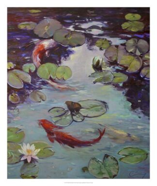 Red Koi & Lilies