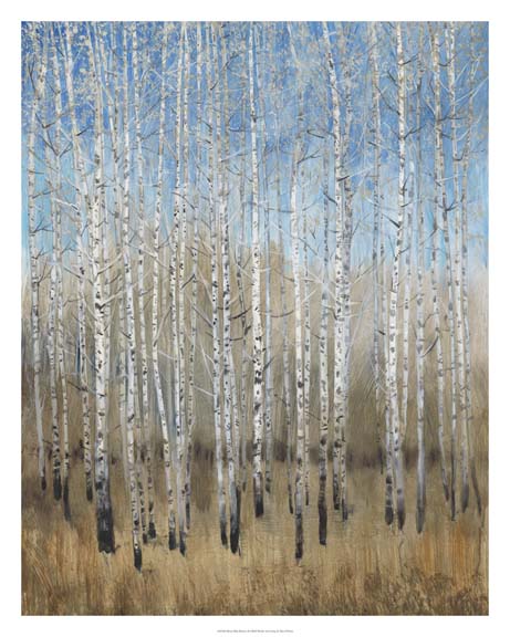 Dusty Blue Birches II