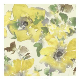 Yellow & Grey Blooms I