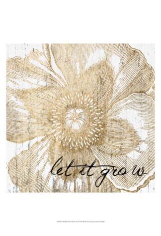 Metallic Floral Quote III