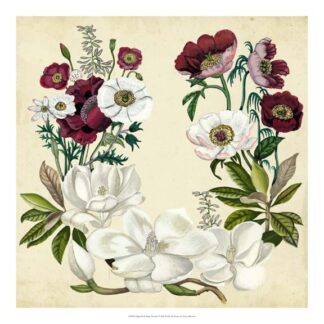 Magnolia & Poppy Wreath I