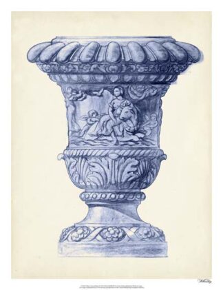 Palace Urns in Indigo II