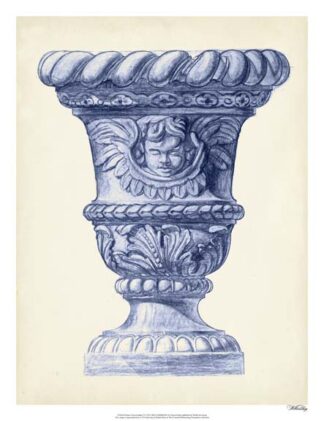 Palace Urns in Indigo IV