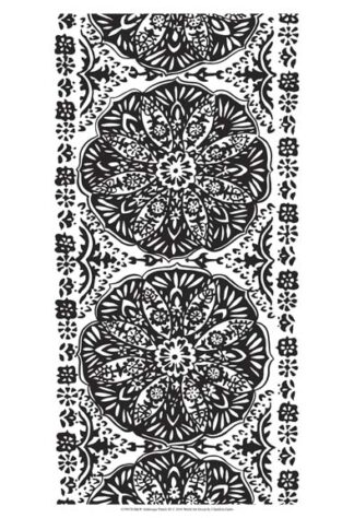 B&W Arabesque Panels III
