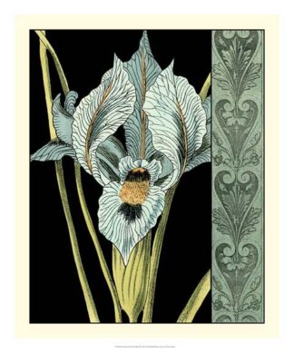 Nouveau Floral in Blue II