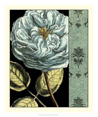 Nouveau Floral in Blue IV