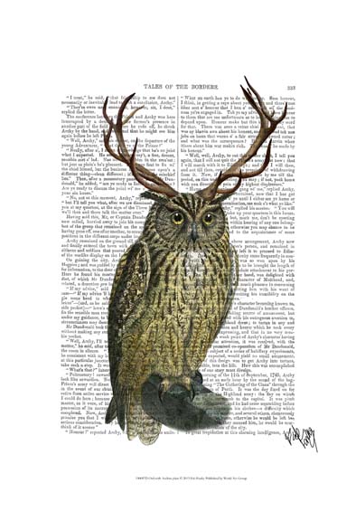 Owl with Antlers plain