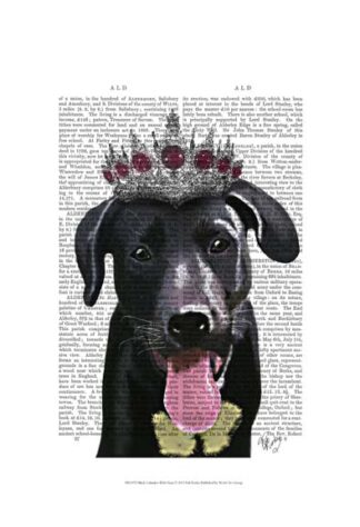 Black Labrador With Tiara