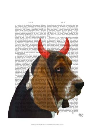 Basset Hound and Devil Horns