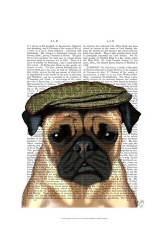 Pug in Flat Cap