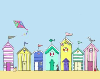 Beach Huts In a Row