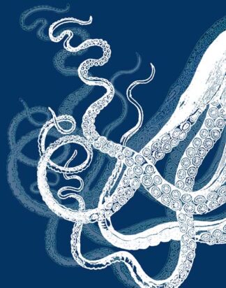 Octopus Tentacles Blue And White