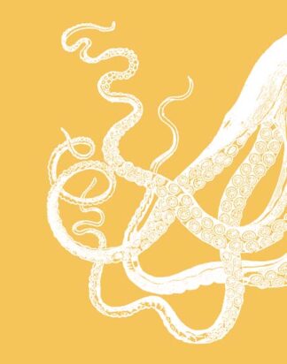 Octopus Tentacles White On Mustard