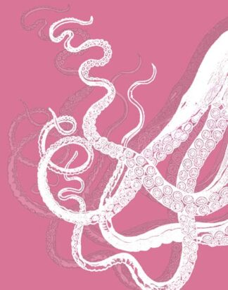 Octopus Tentacles White On Pink
