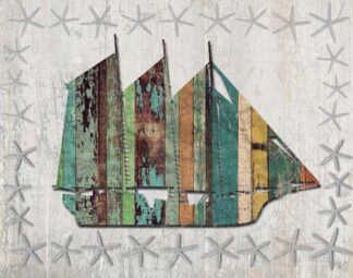 Distressed Wood Style Boat 1