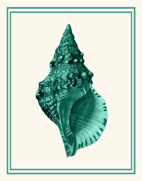 Mixed Nautical Green on Cream a