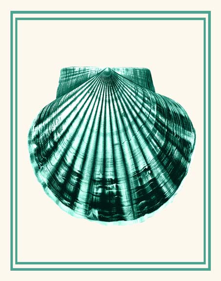 Mixed Nautical Green on Cream d