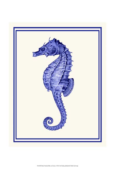 Mixed Nautical Blue on Cream e