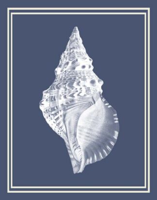 Mixed Nautical White on Indigo Blue c