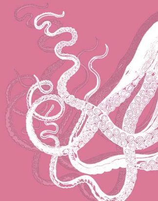 Octopus White on Pink b