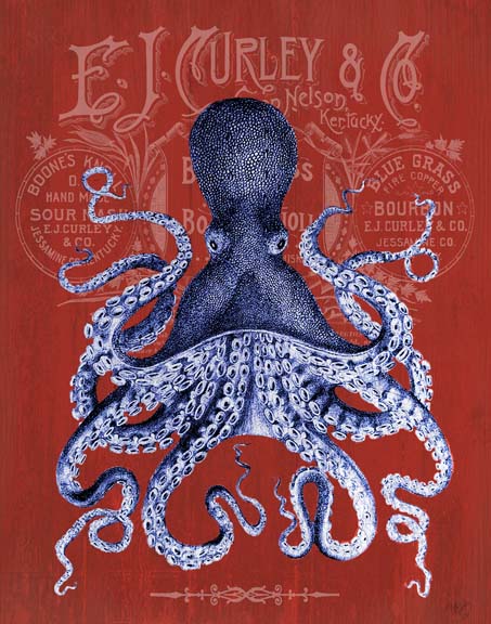 Octopus Prohibition Octopus On Red
